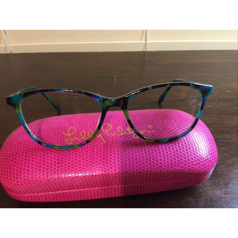 LILLY PULITZER PAMINA TE TEAL TORTOISE AUTHENTIC FRAMES EYEGLASSES 52 15-135